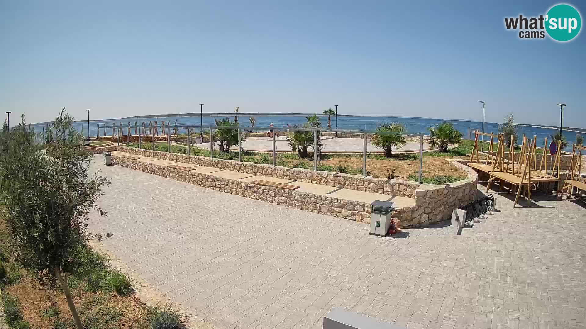 Web kamera Mandre – Ljetna pozornica Velika điga | Otok Pag