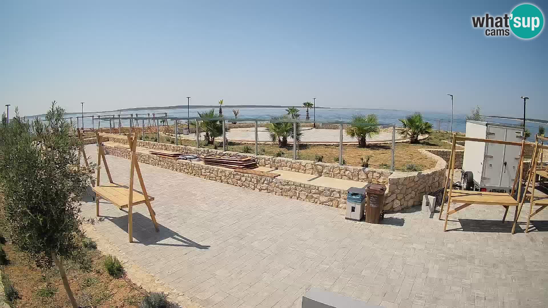 Spletna kamera Mandre – Poletni oder Velika điga | Otok Pag