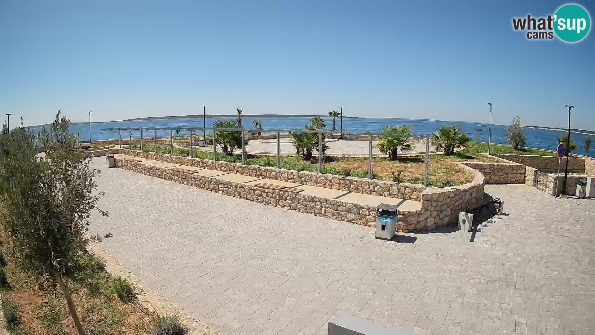 Spletna kamera Mandre – Poletni oder Velika điga | Otok Pag