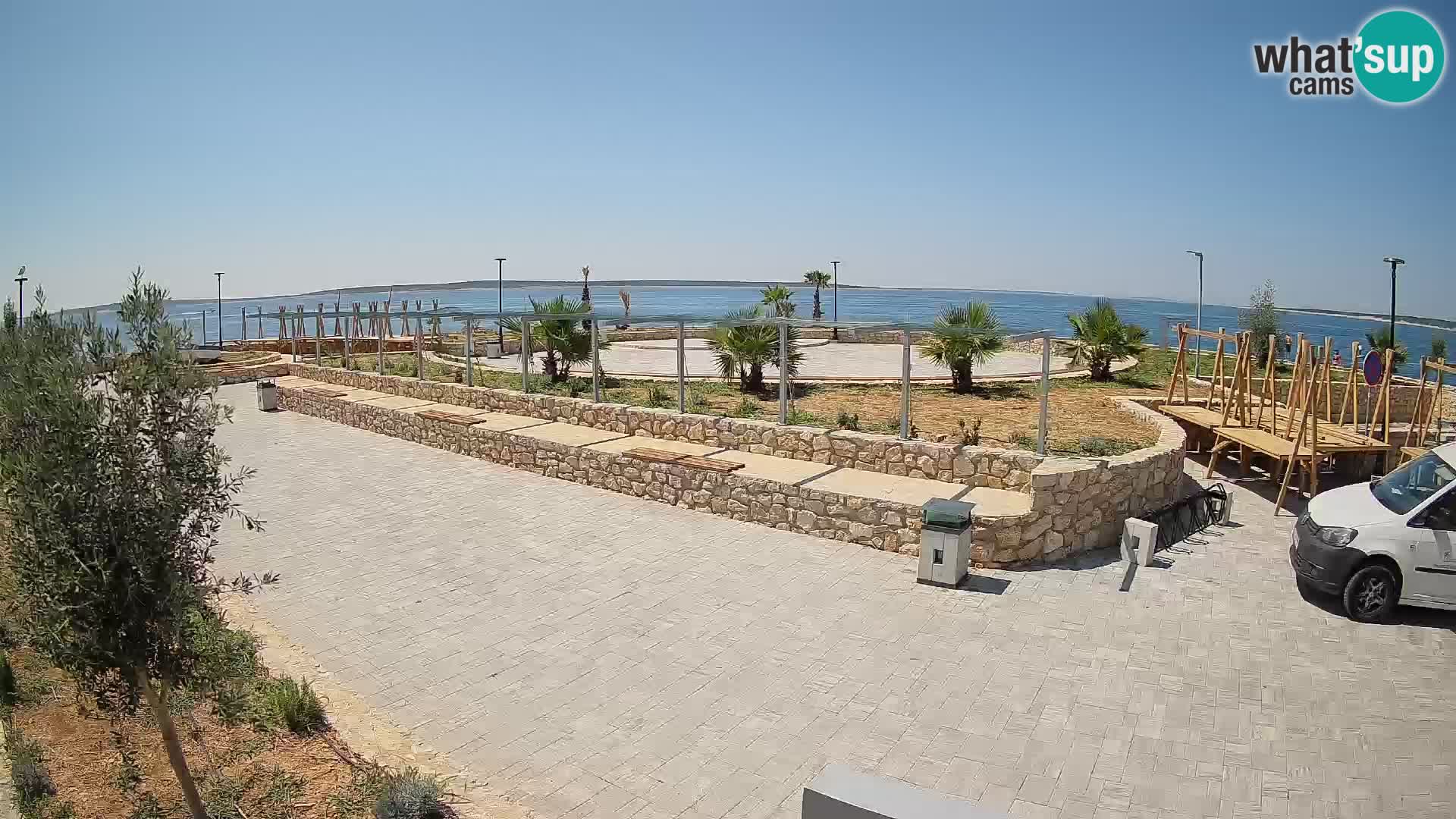 Web kamera Mandre – Ljetna pozornica Velika điga | Otok Pag