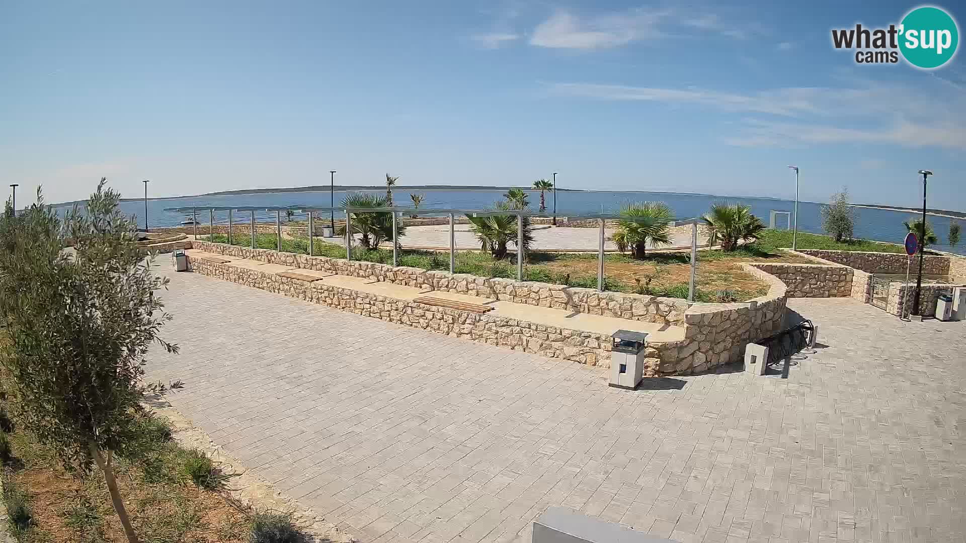 Spletna kamera Mandre – Poletni oder Velika điga | Otok Pag
