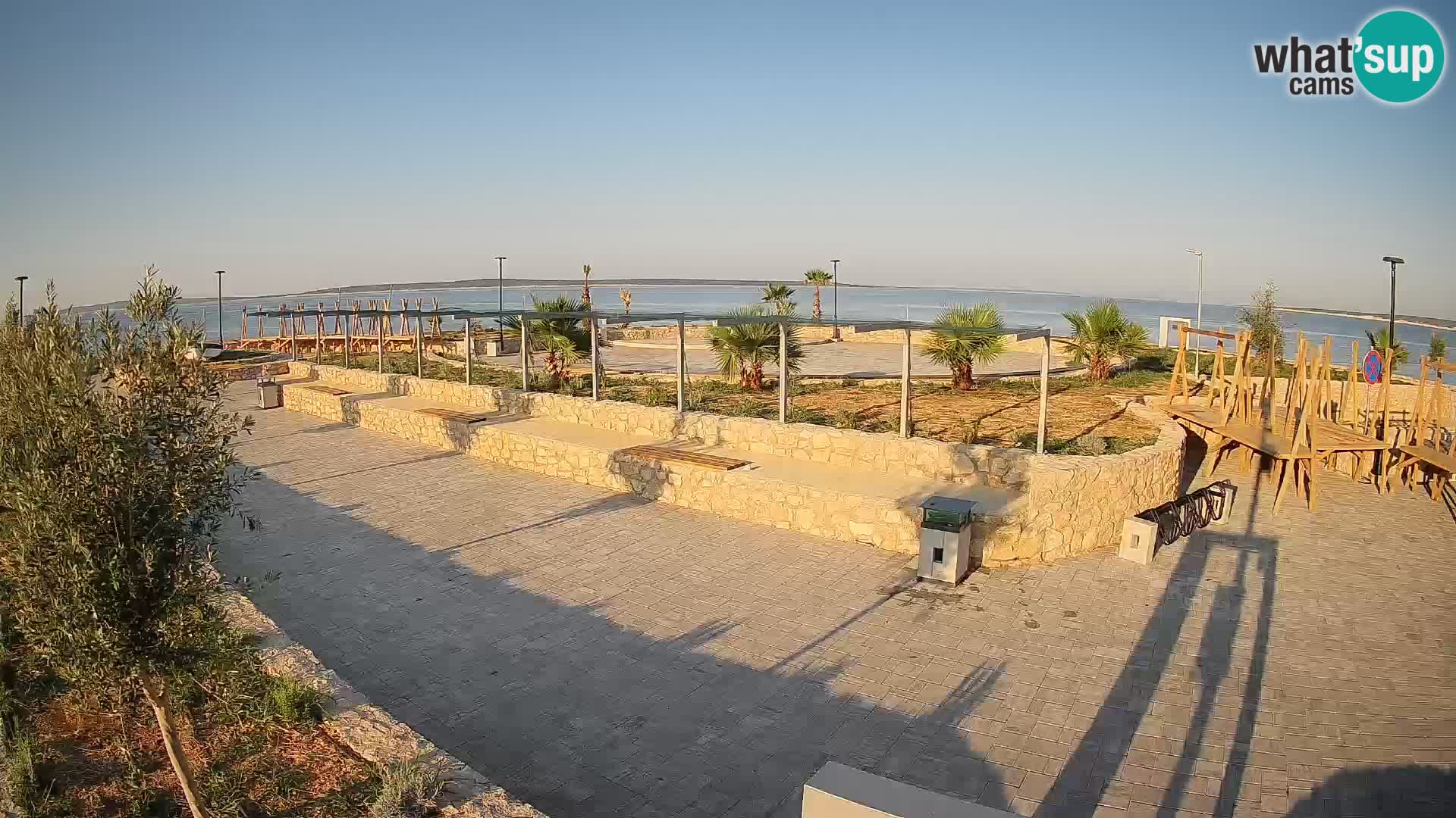 Spletna kamera Mandre – Poletni oder Velika điga | Otok Pag