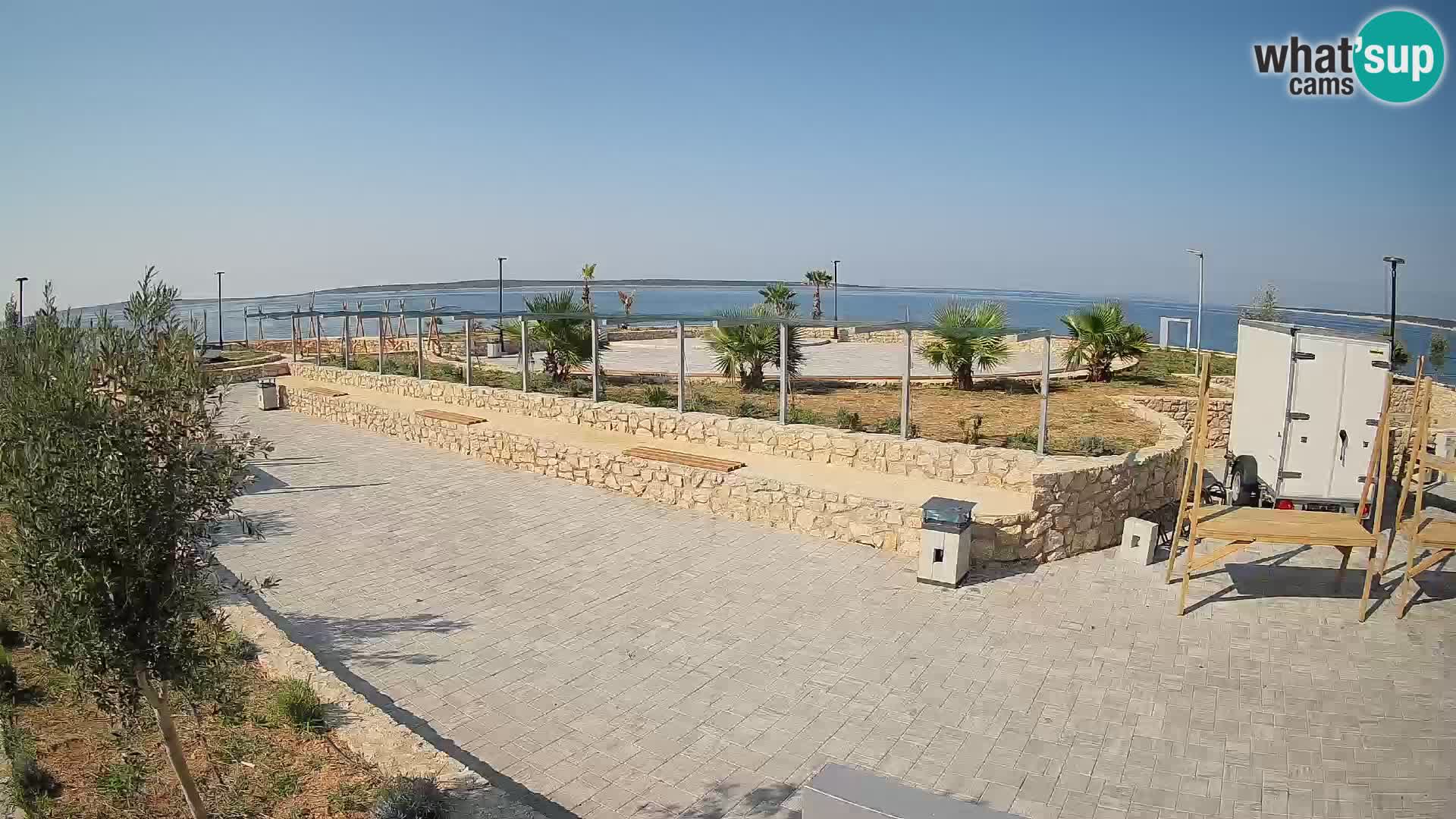 Spletna kamera Mandre – Poletni oder Velika điga | Otok Pag