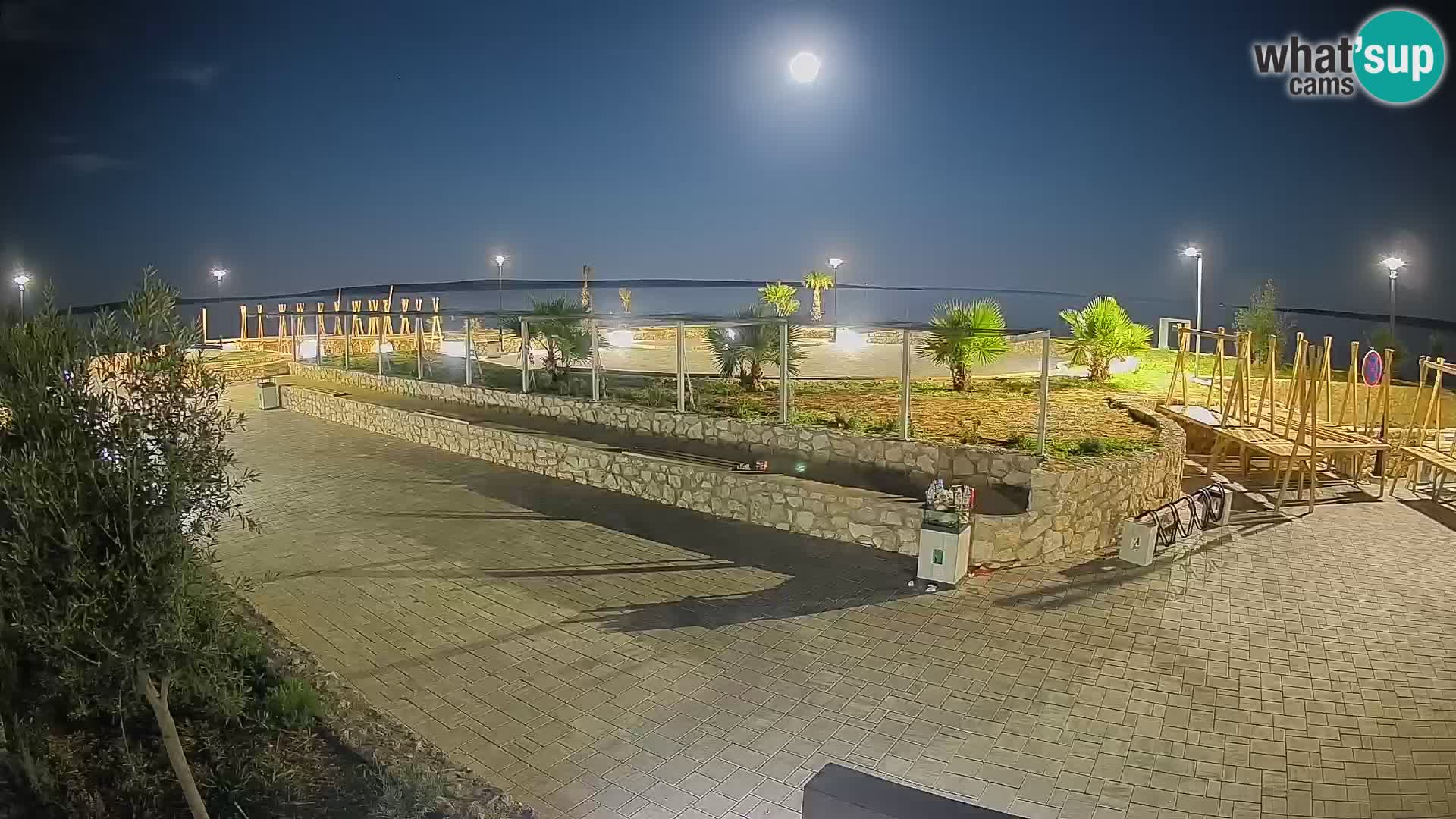 Spletna kamera Mandre – Poletni oder Velika điga | Otok Pag