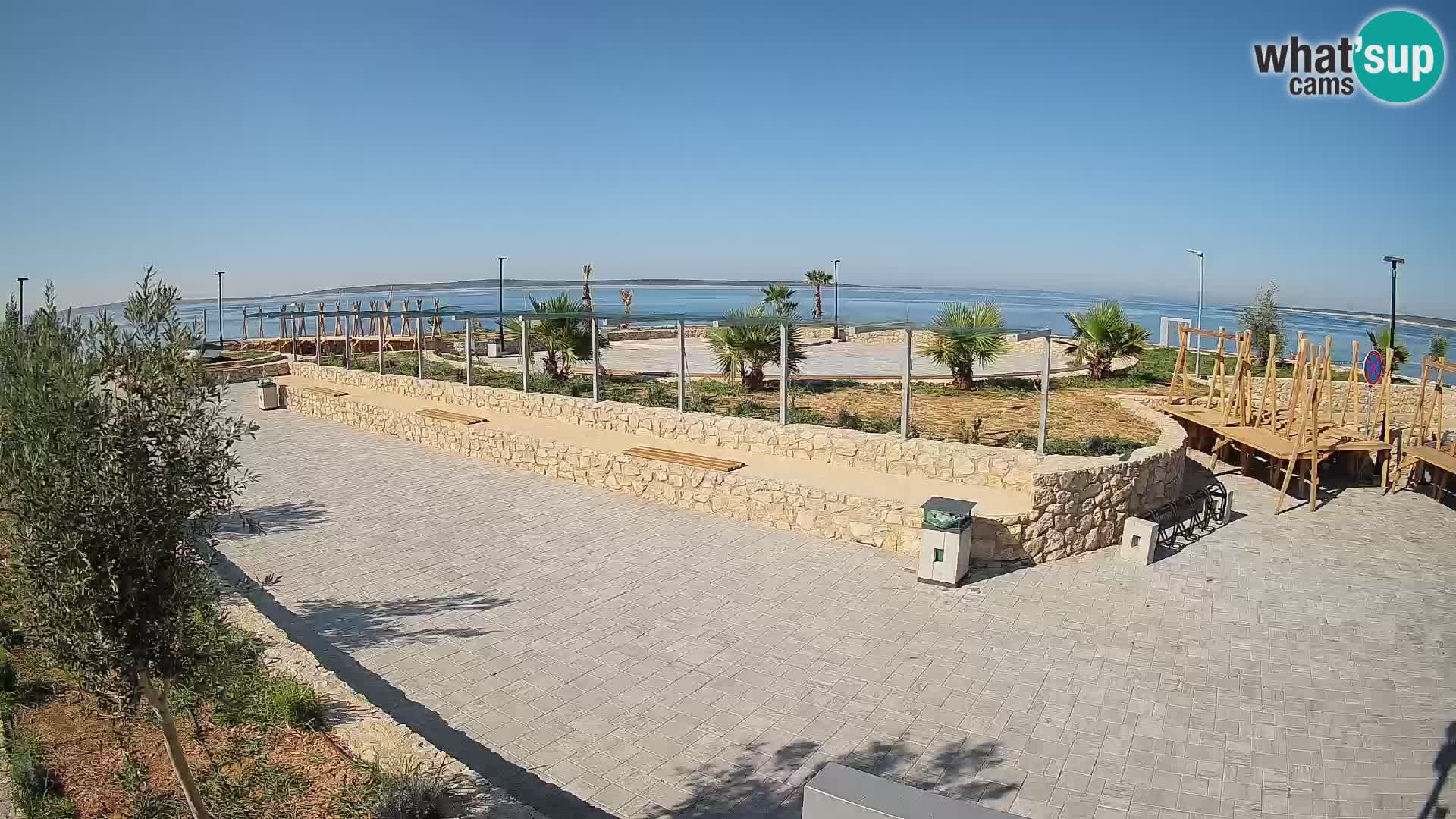 Web kamera Mandre – Ljetna pozornica Velika điga | Otok Pag