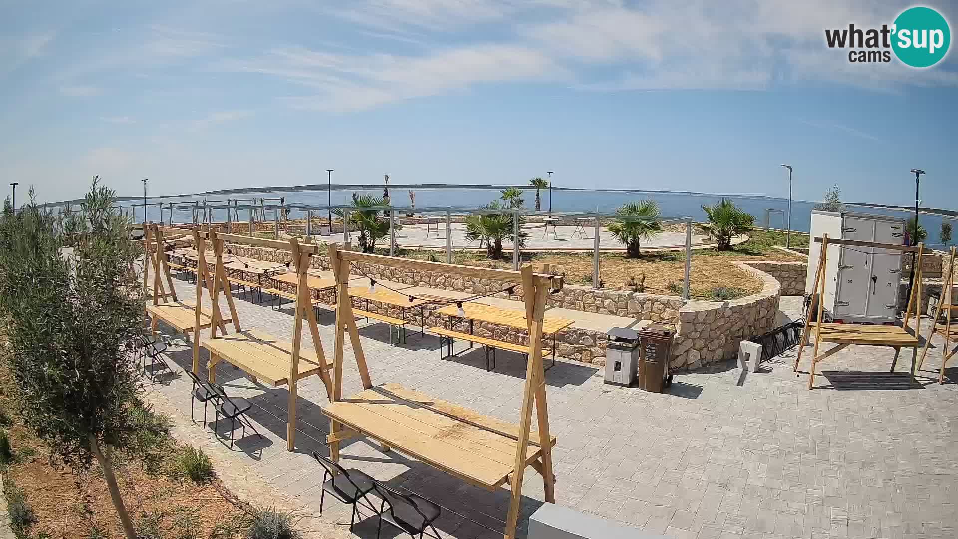 Spletna kamera Mandre – Poletni oder Velika điga | Otok Pag