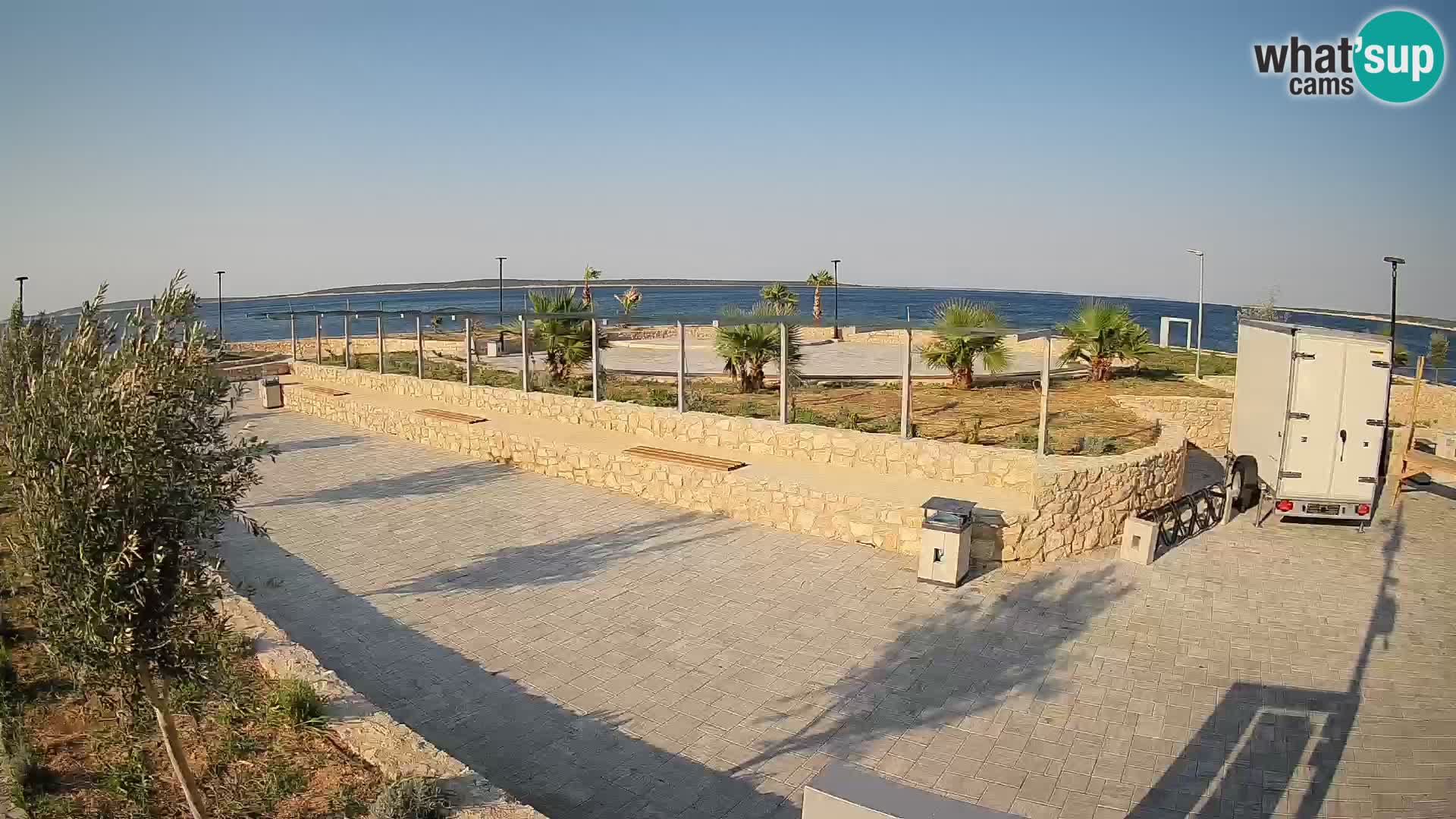 Spletna kamera Mandre – Poletni oder Velika điga | Otok Pag