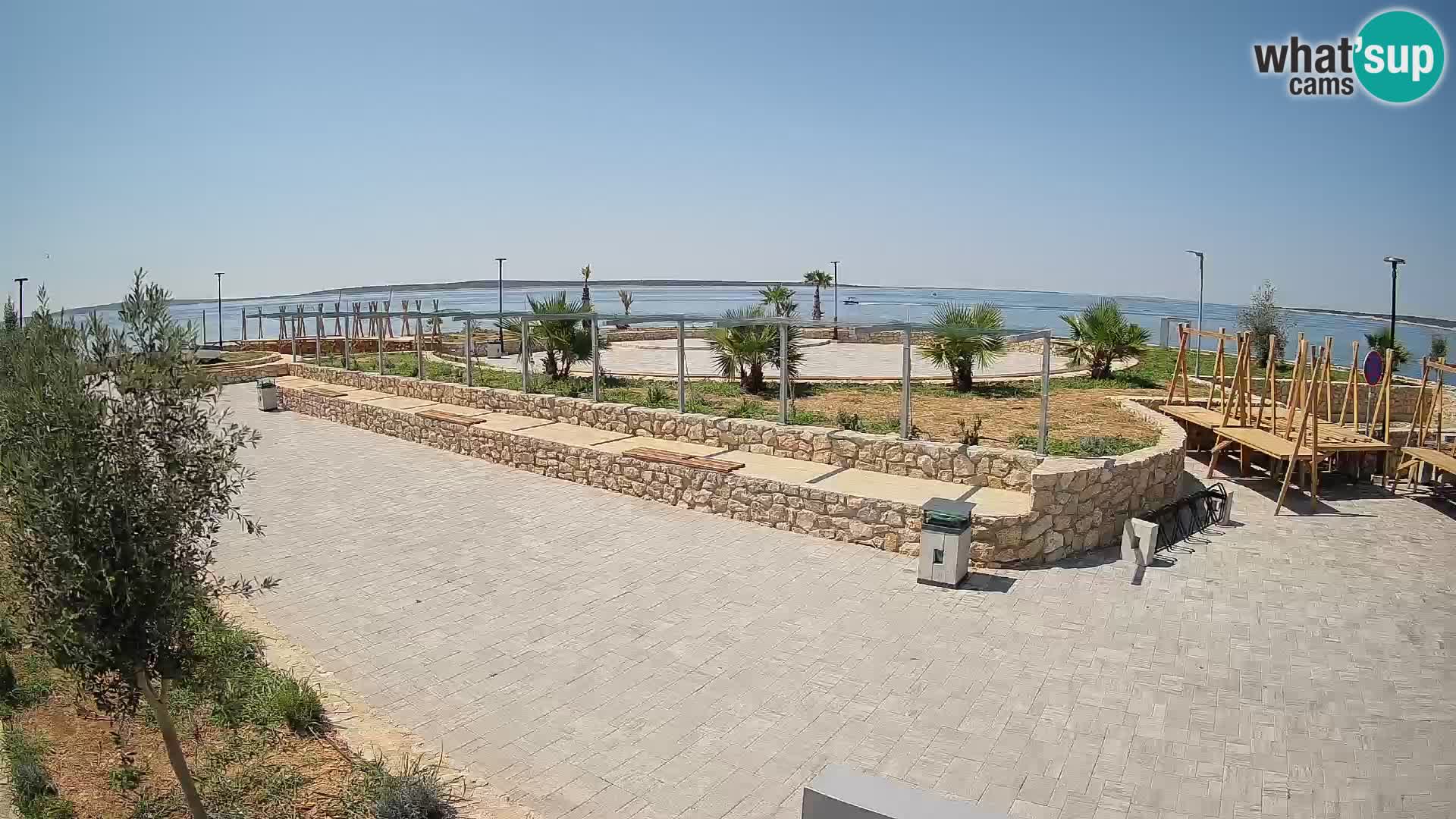 Spletna kamera Mandre – Poletni oder Velika điga | Otok Pag