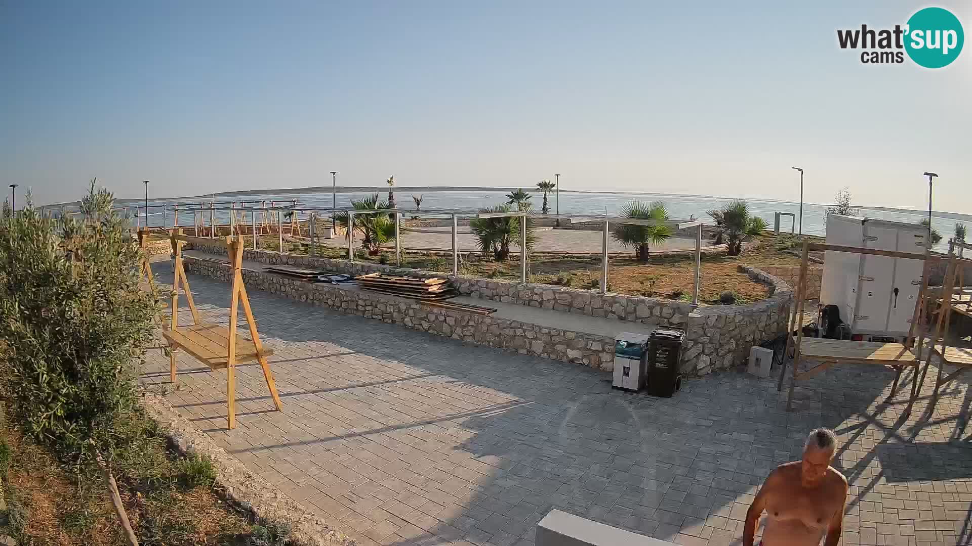 Spletna kamera Mandre – Poletni oder Velika điga | Otok Pag