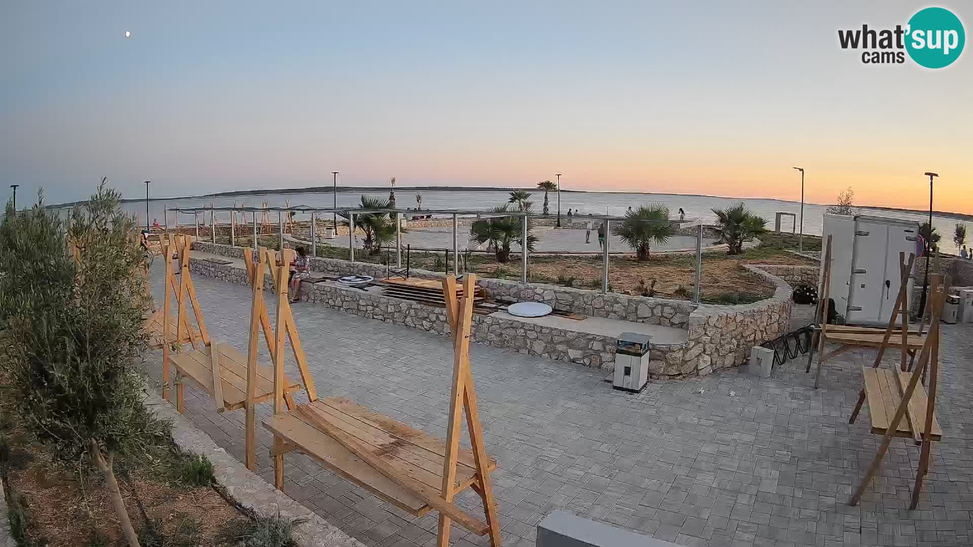 Spletna kamera Mandre – Poletni oder Velika điga | Otok Pag