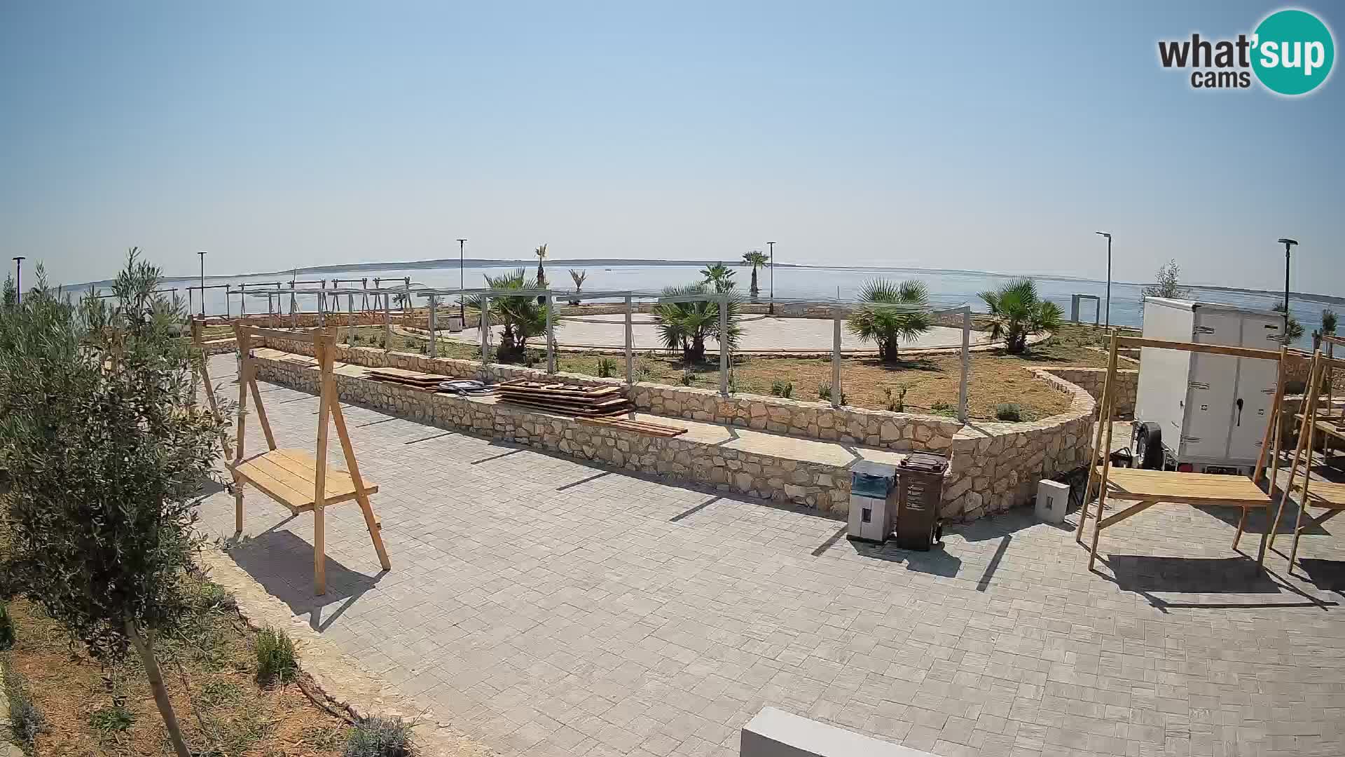 Web kamera Mandre – Ljetna pozornica Velika điga | Otok Pag