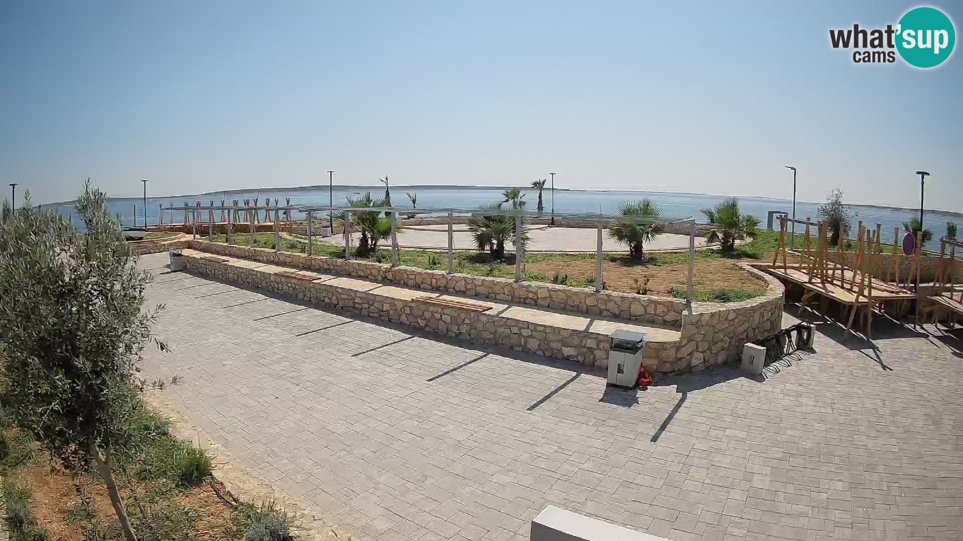 Spletna kamera Mandre – Poletni oder Velika điga | Otok Pag