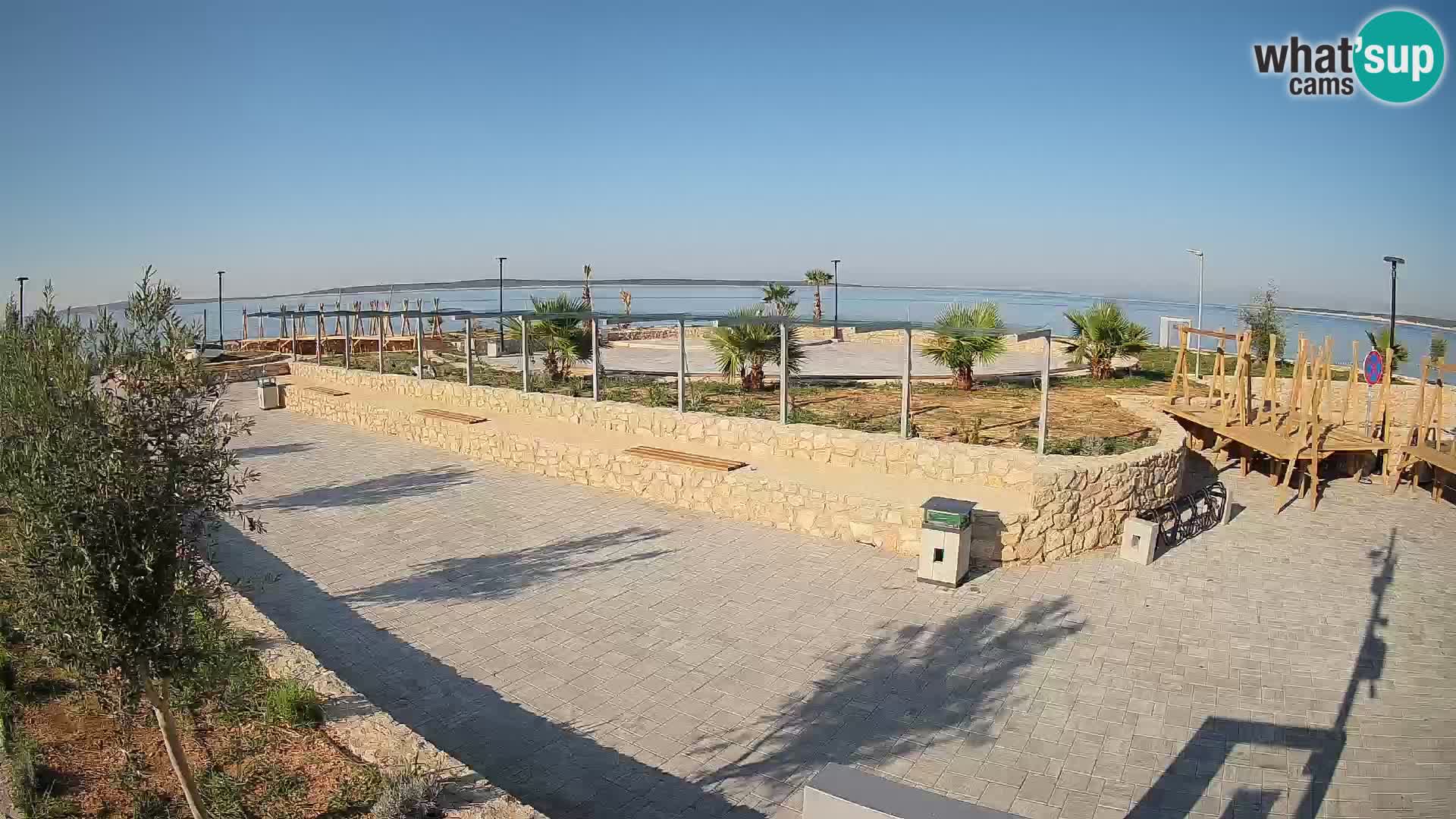 Spletna kamera Mandre – Poletni oder Velika điga | Otok Pag