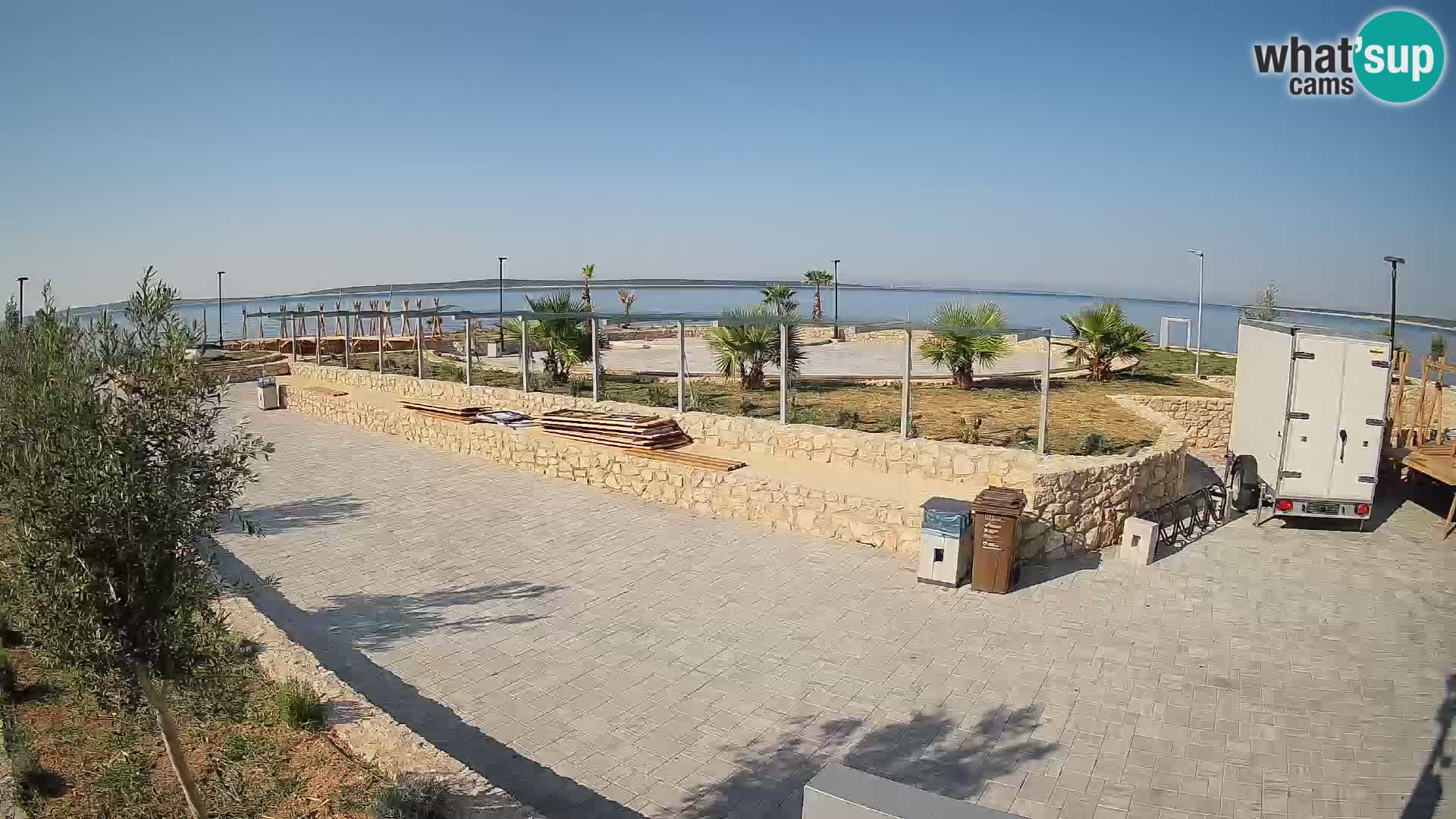 Spletna kamera Mandre – Poletni oder Velika điga | Otok Pag