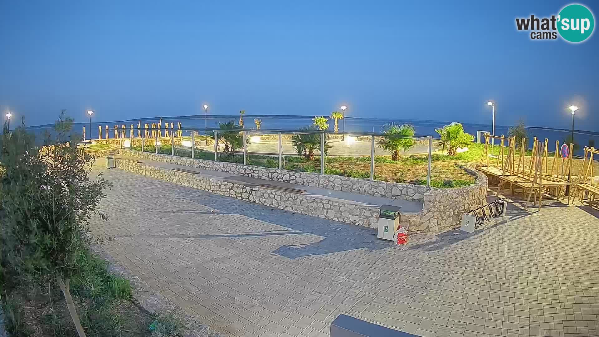 Spletna kamera Mandre – Poletni oder Velika điga | Otok Pag