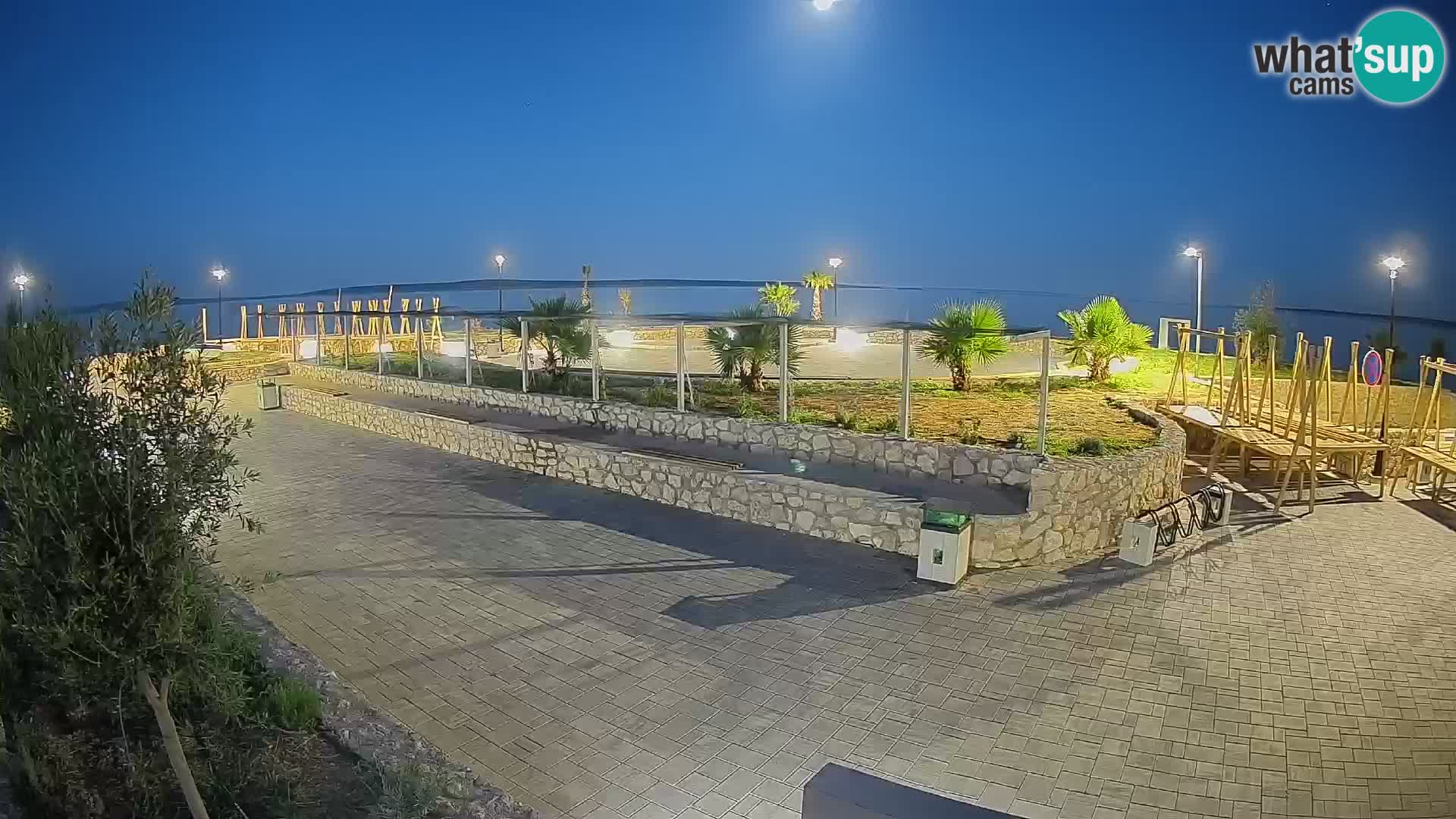 Spletna kamera Mandre – Poletni oder Velika điga | Otok Pag