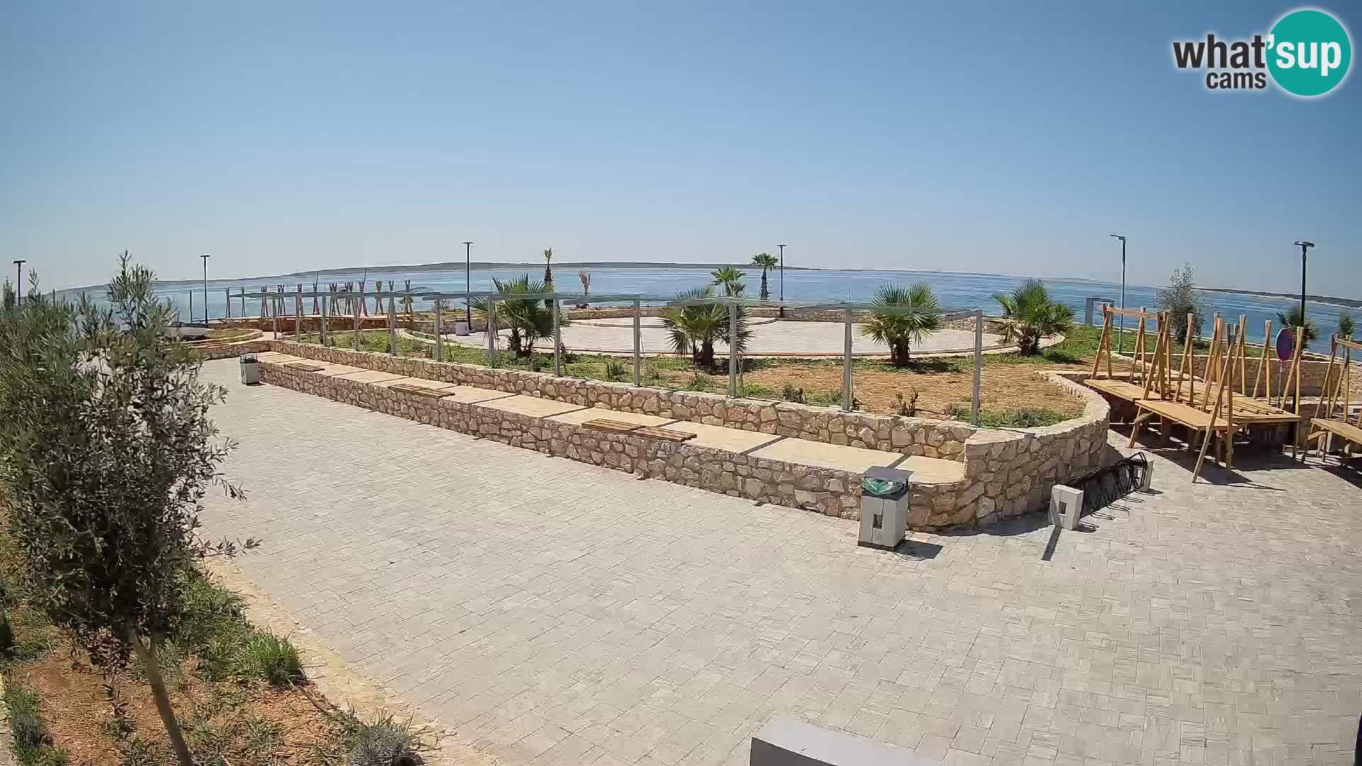 Spletna kamera Mandre – Poletni oder Velika điga | Otok Pag