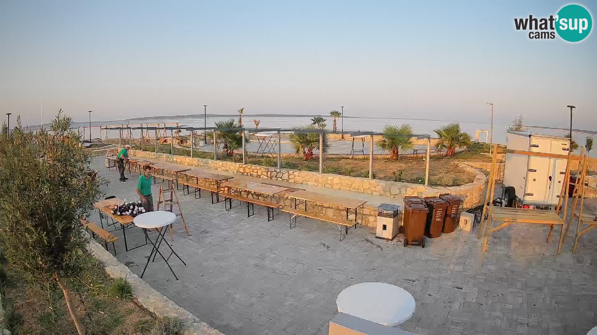 Spletna kamera Mandre – Poletni oder Velika điga | Otok Pag