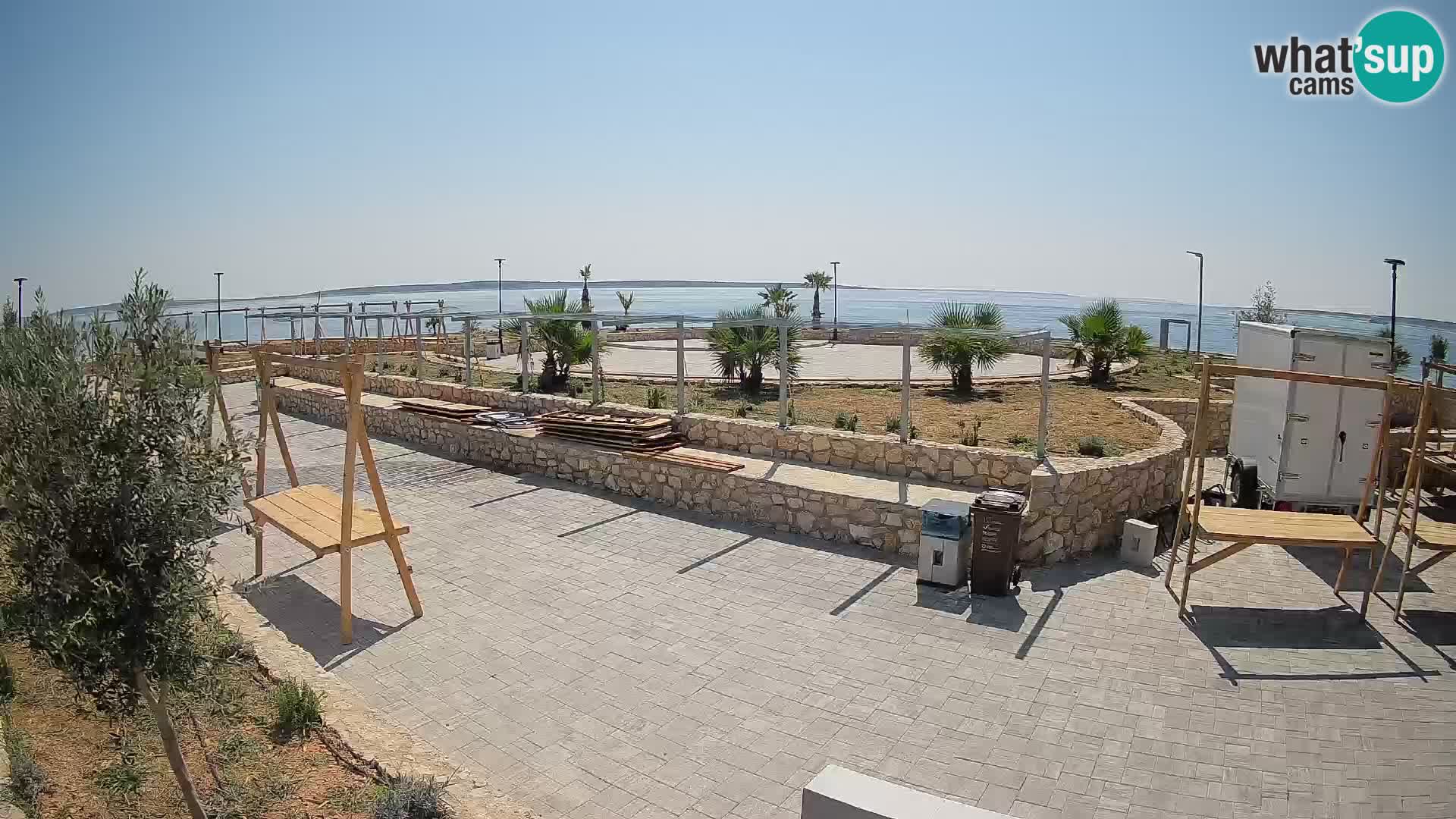 Spletna kamera Mandre – Poletni oder Velika điga | Otok Pag
