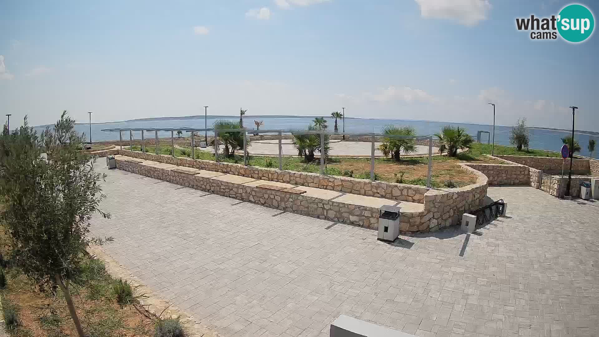 Spletna kamera Mandre – Poletni oder Velika điga | Otok Pag