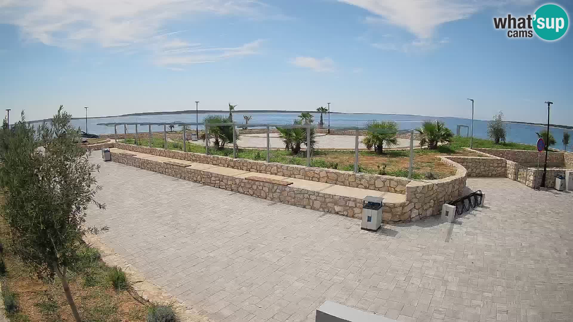 Spletna kamera Mandre – Poletni oder Velika điga | Otok Pag
