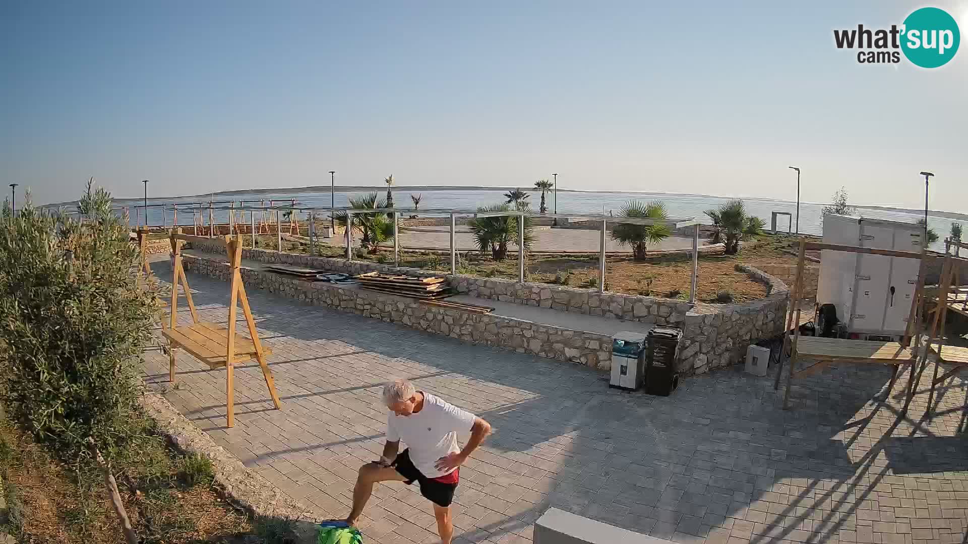 Spletna kamera Mandre – Poletni oder Velika điga | Otok Pag