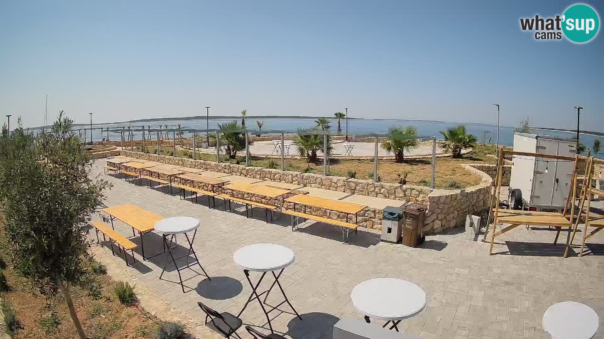 Web kamera Mandre – Ljetna pozornica Velika điga | Otok Pag