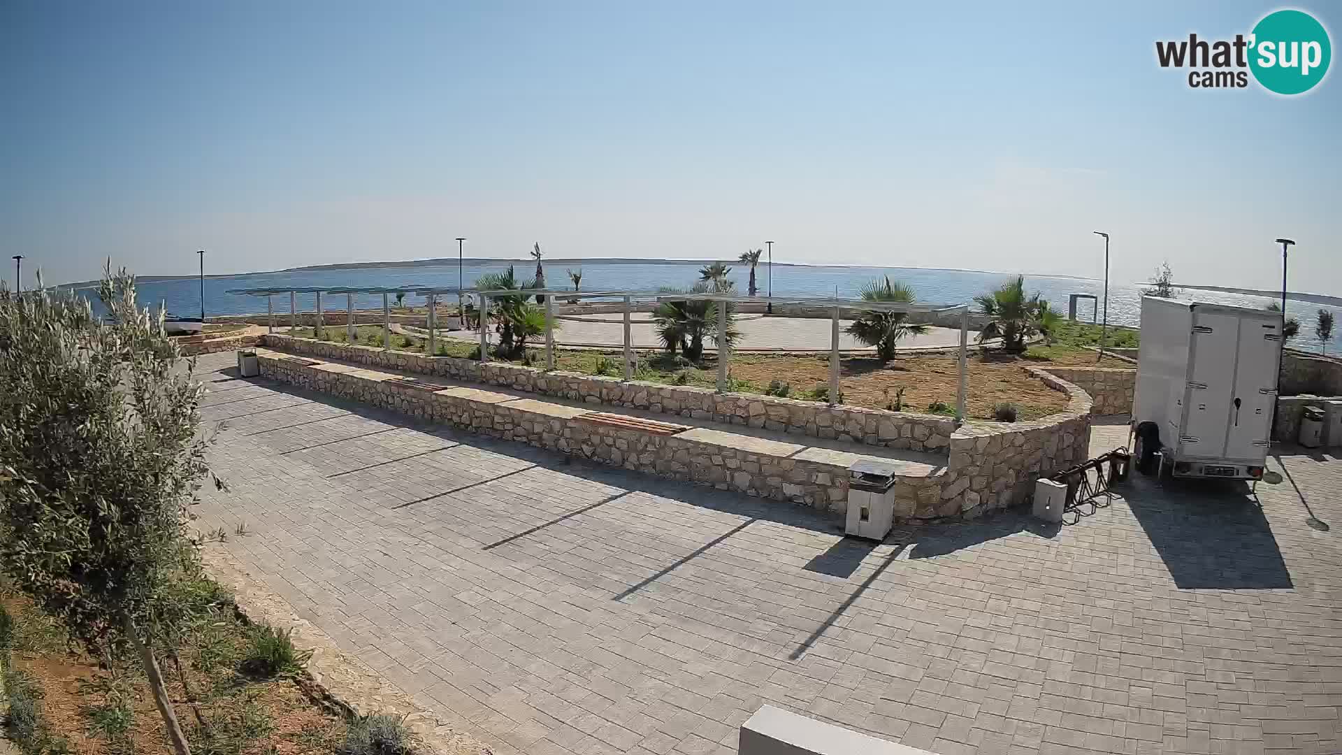 Web kamera Mandre – Ljetna pozornica Velika điga | Otok Pag