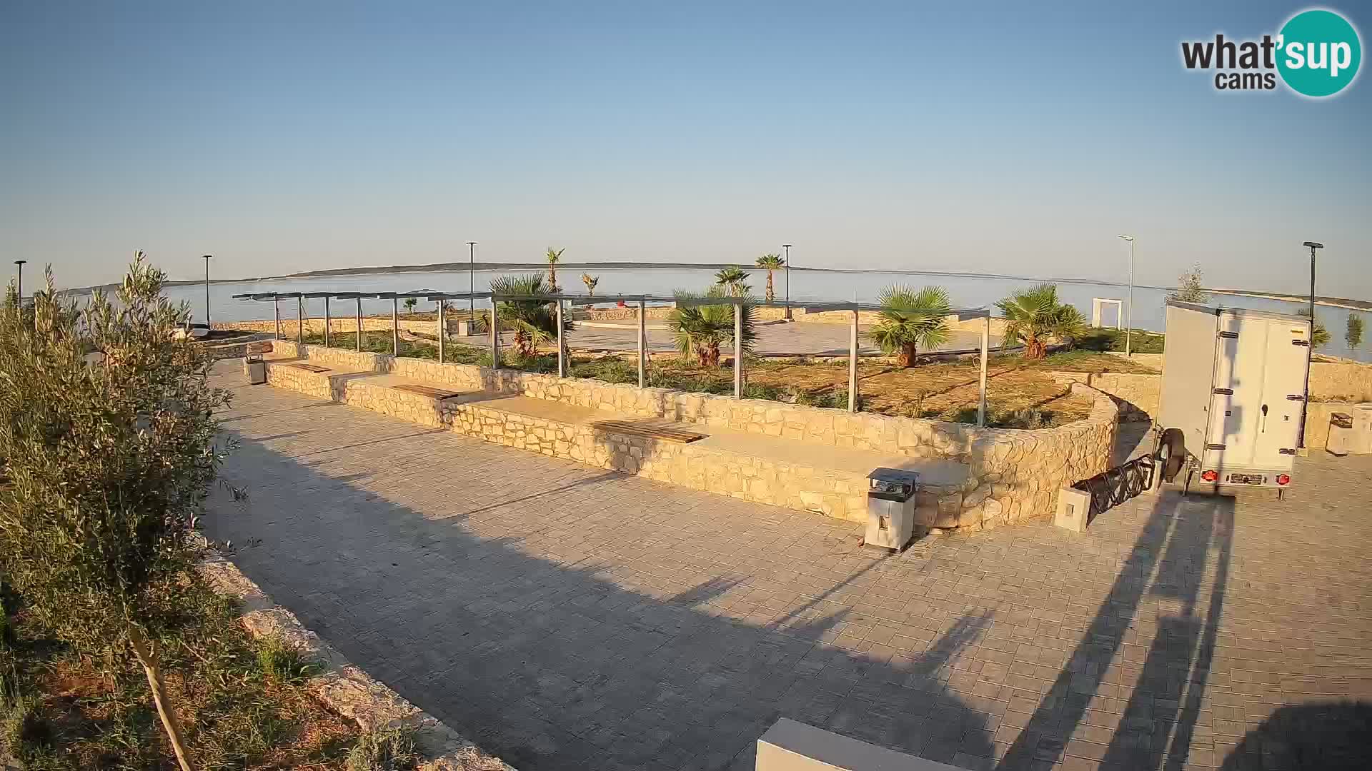Spletna kamera Mandre – Poletni oder Velika điga | Otok Pag
