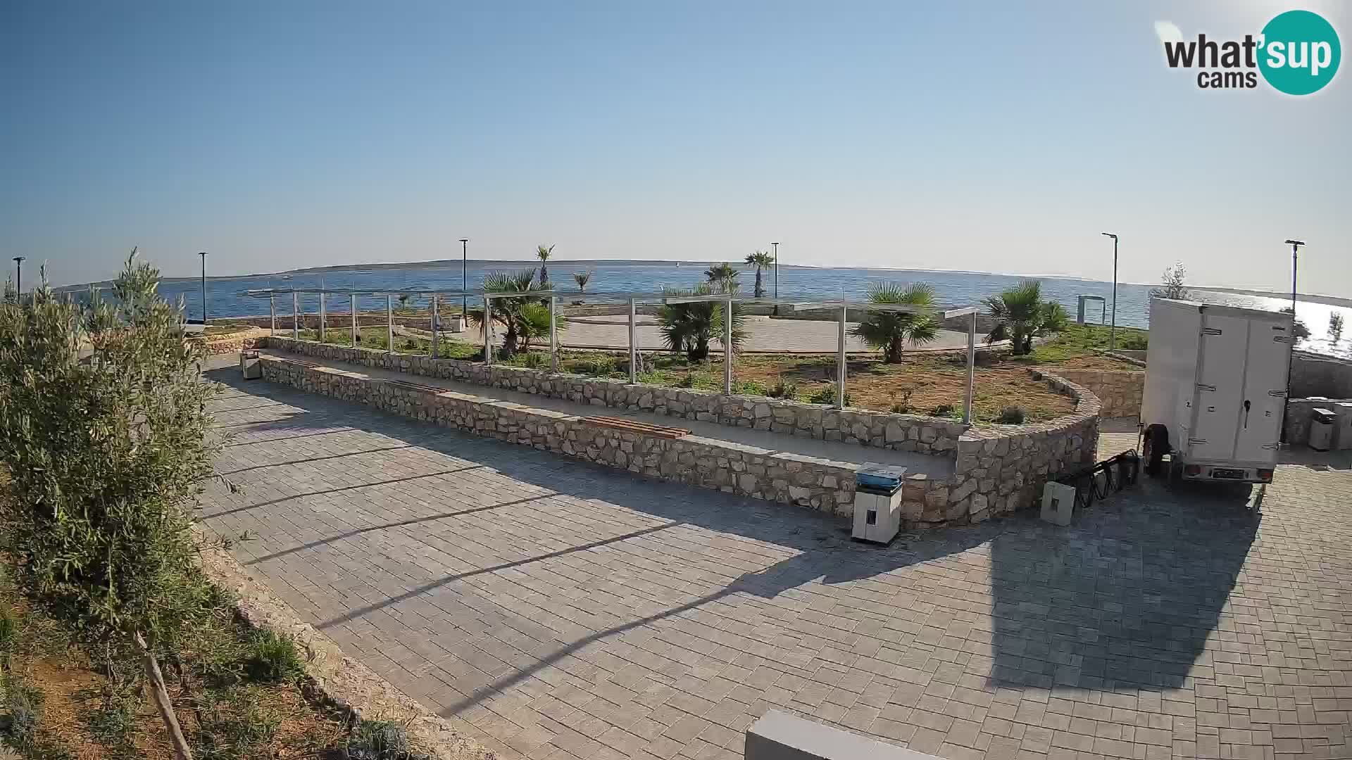 Spletna kamera Mandre – Poletni oder Velika điga | Otok Pag