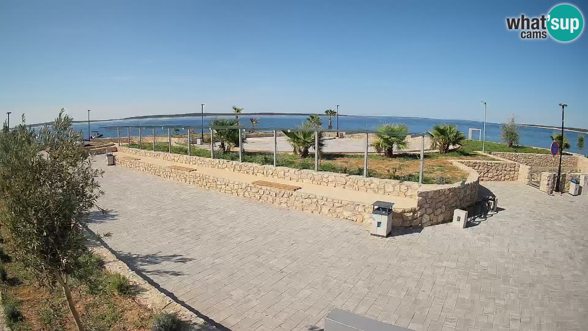Web kamera Mandre – Ljetna pozornica Velika điga | Otok Pag