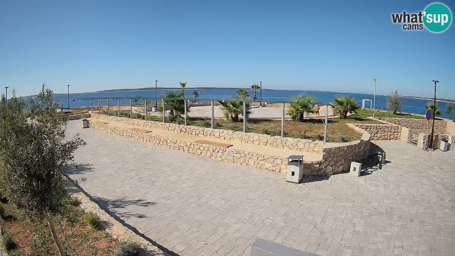 Web kamera Mandre – Ljetna pozornica Velika điga | Otok Pag