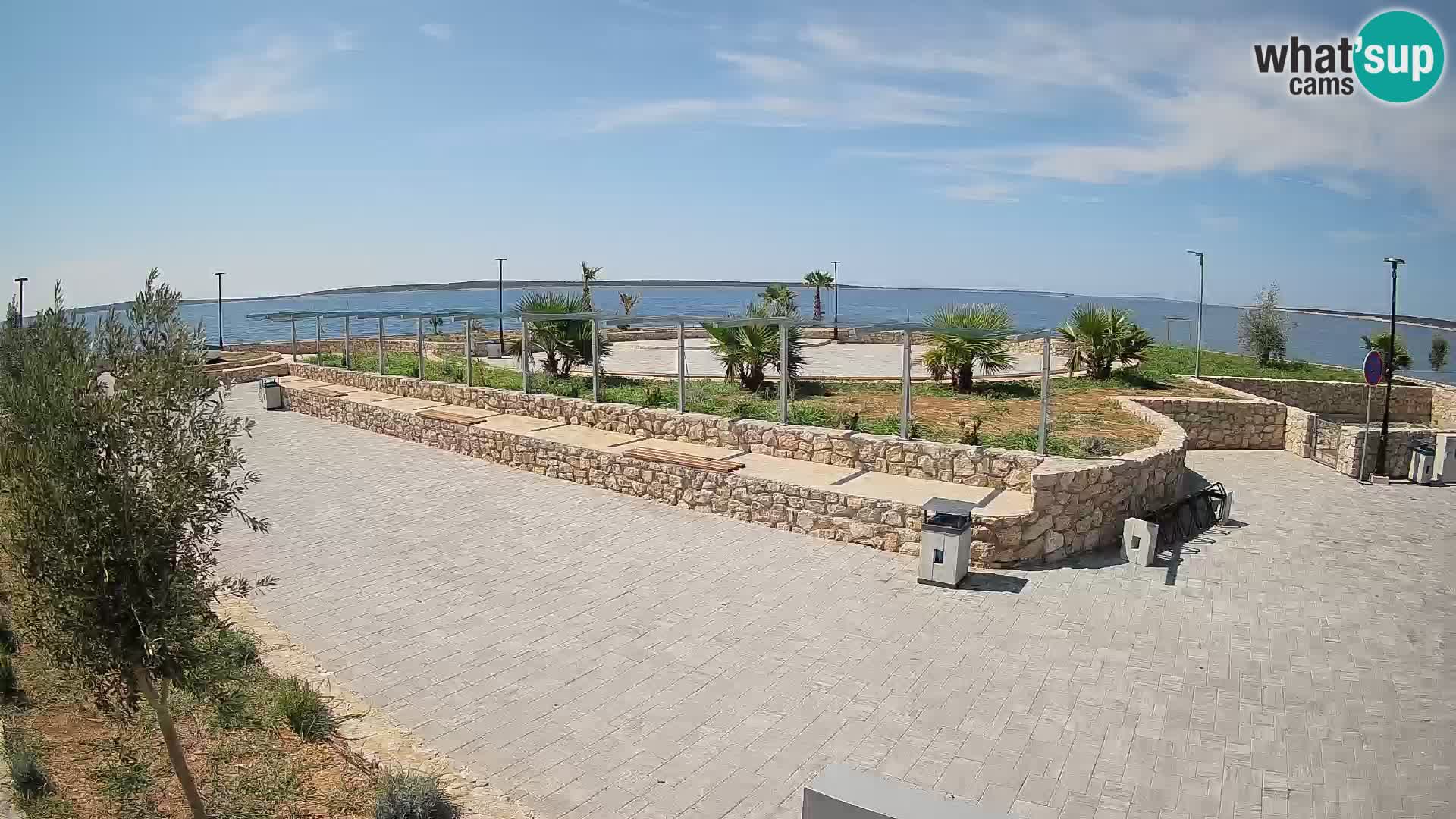 Spletna kamera Mandre – Poletni oder Velika điga | Otok Pag