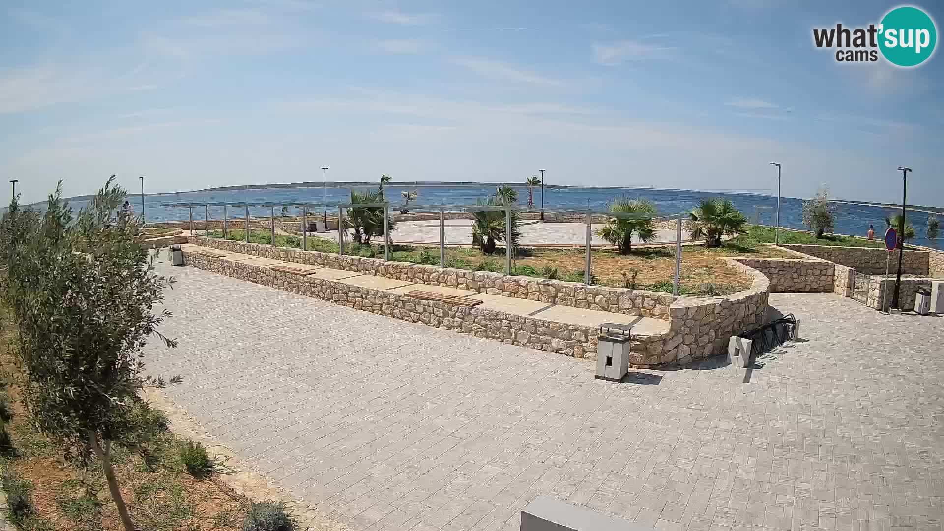 Spletna kamera Mandre – Poletni oder Velika điga | Otok Pag