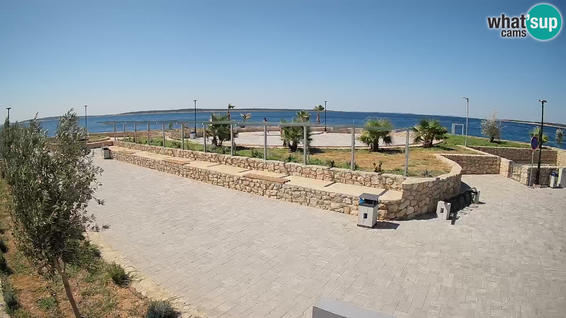 Web kamera Mandre – Ljetna pozornica Velika điga | Otok Pag