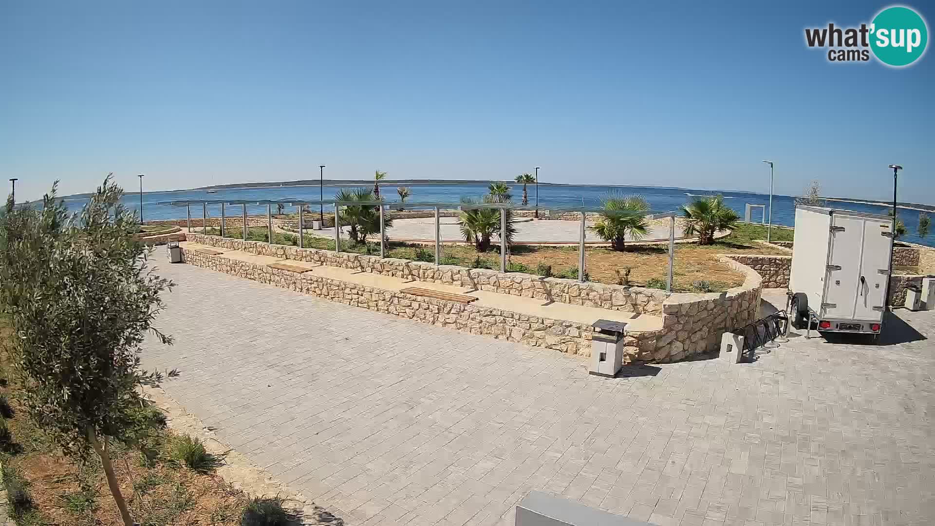 Web kamera Mandre – Ljetna pozornica Velika điga | Otok Pag