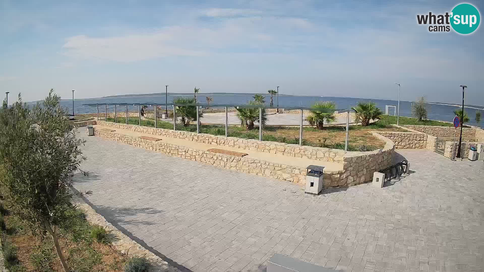 Web kamera Mandre – Ljetna pozornica Velika điga | Otok Pag