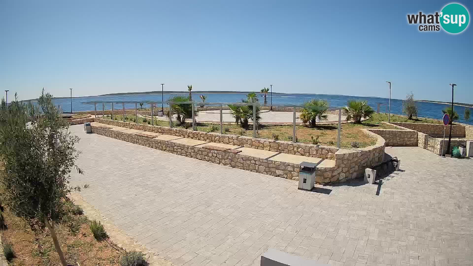 Spletna kamera Mandre – Poletni oder Velika điga | Otok Pag