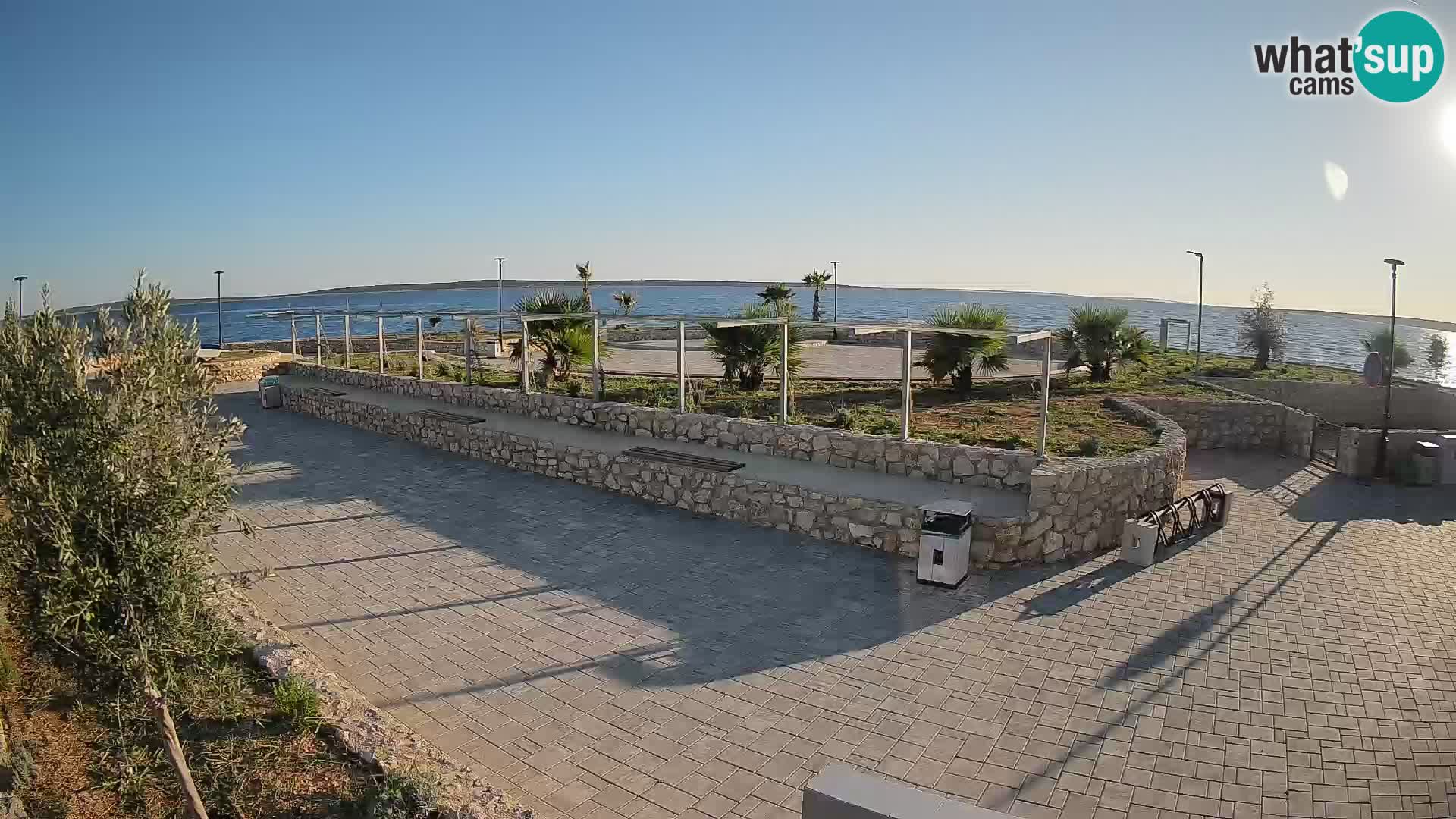 Spletna kamera Mandre – Poletni oder Velika điga | Otok Pag