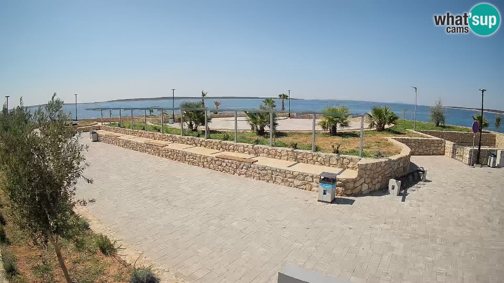 Spletna kamera Mandre – Poletni oder Velika điga | Otok Pag