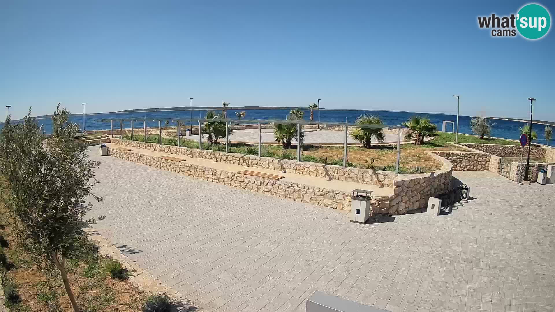 Web kamera Mandre – Ljetna pozornica Velika điga | Otok Pag