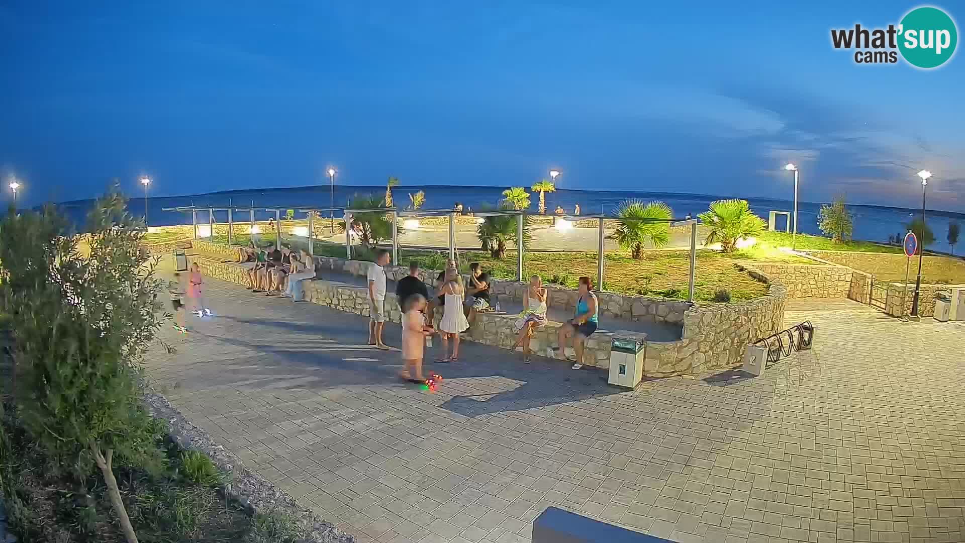Spletna kamera Mandre – Poletni oder Velika điga | Otok Pag