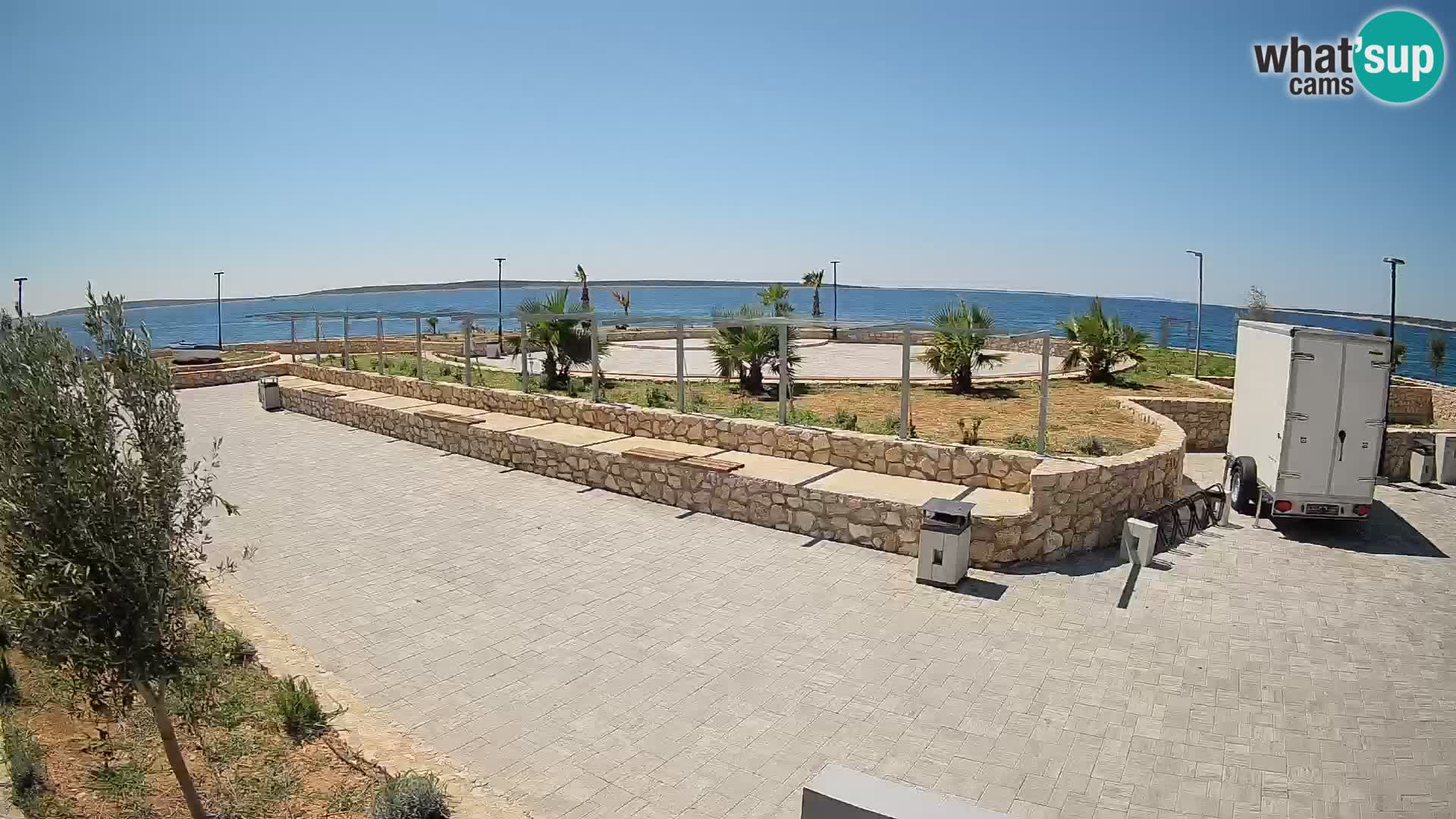 Web kamera Mandre – Ljetna pozornica Velika điga | Otok Pag
