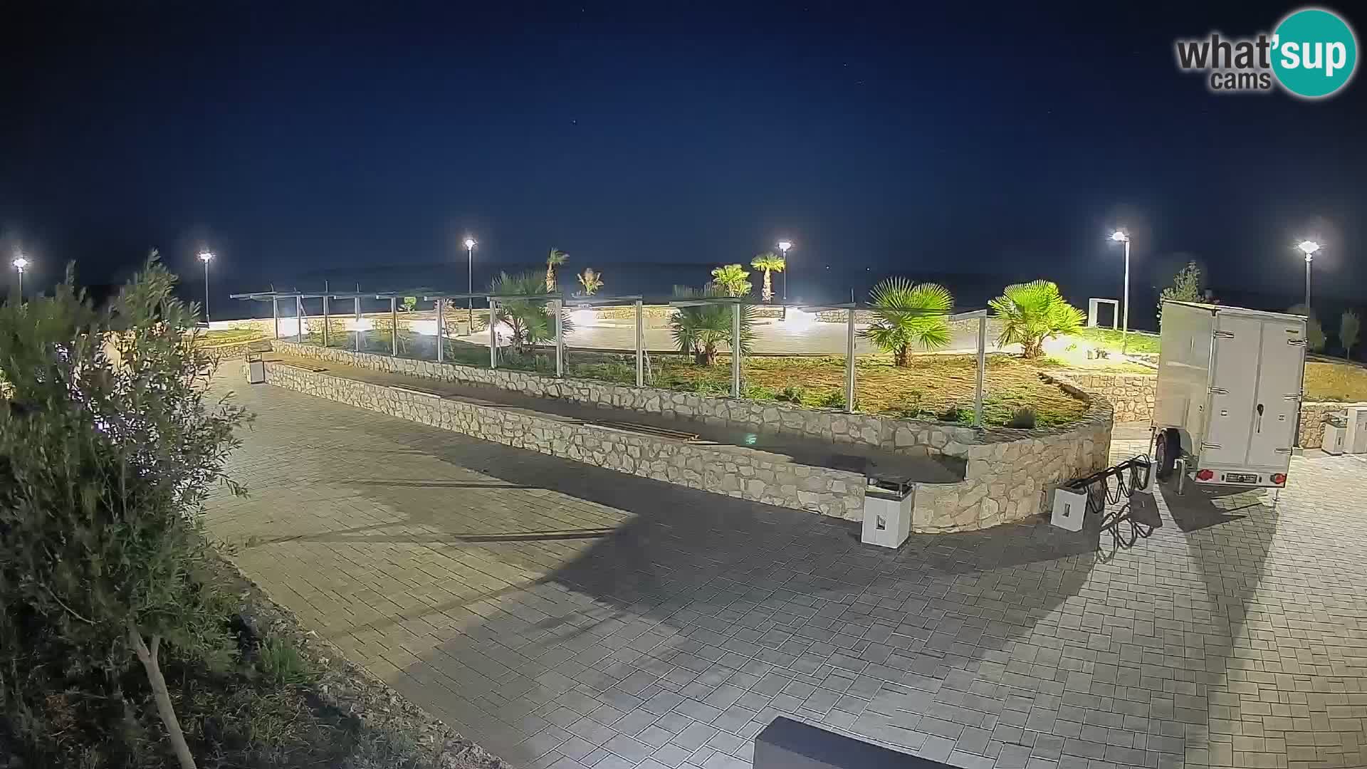 Spletna kamera Mandre – Poletni oder Velika điga | Otok Pag