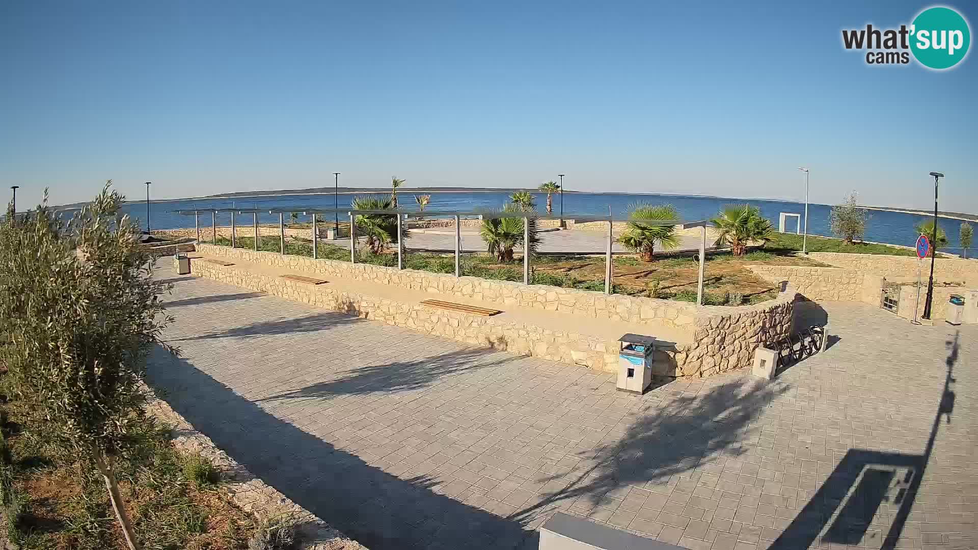 Spletna kamera Mandre – Poletni oder Velika điga | Otok Pag