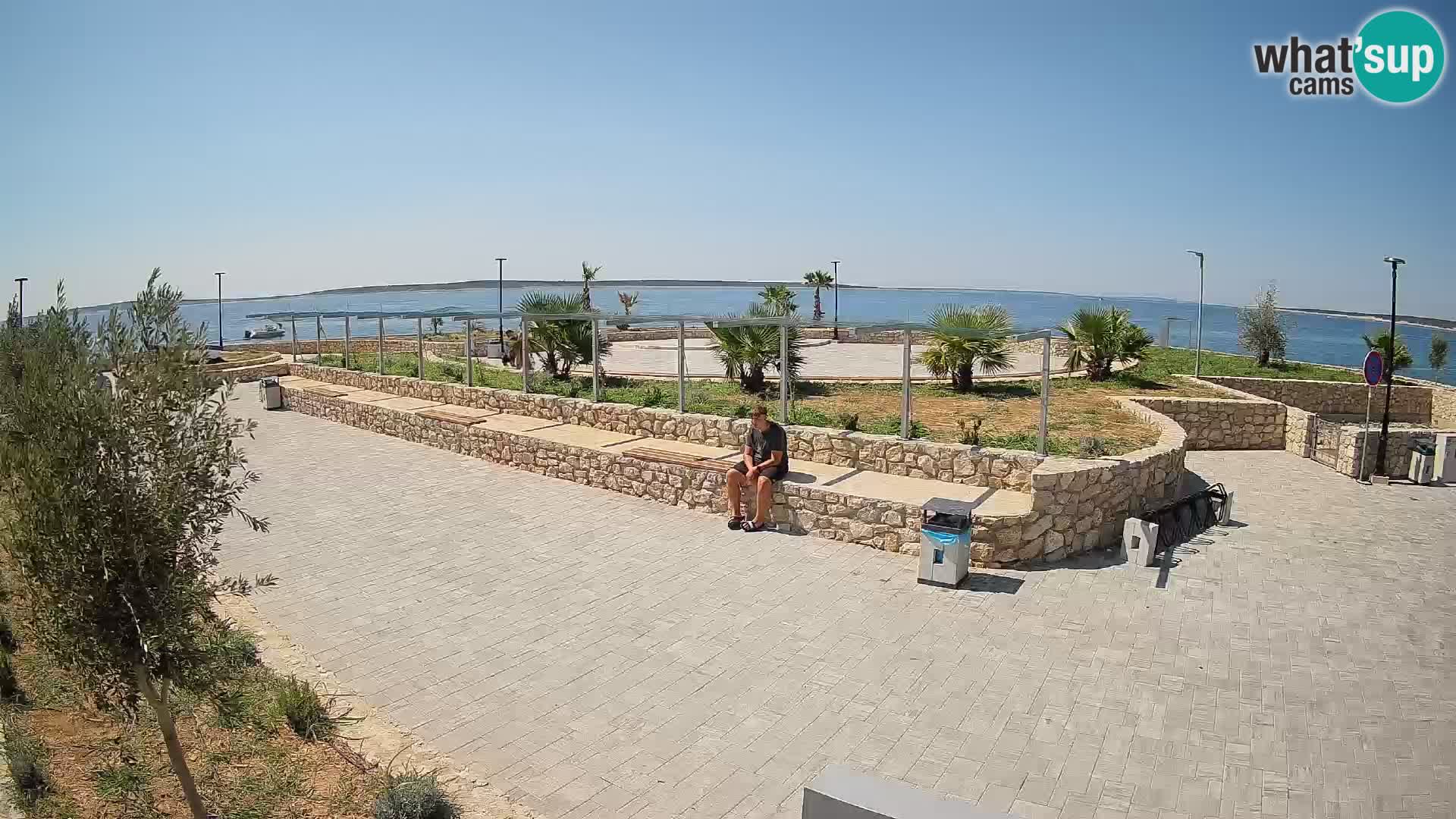 Spletna kamera Mandre – Poletni oder Velika điga | Otok Pag