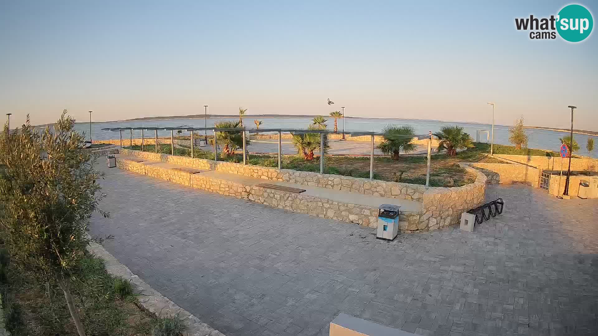 Web kamera Mandre – Ljetna pozornica Velika điga | Otok Pag