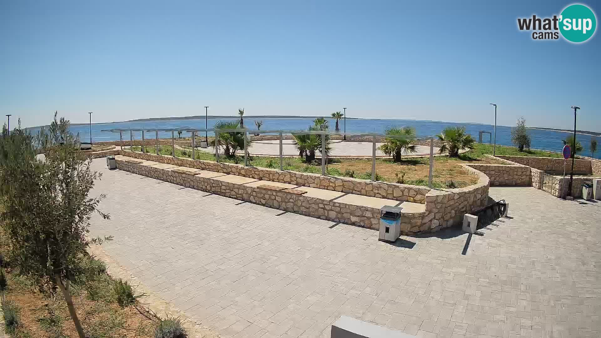 Web kamera Mandre – Ljetna pozornica Velika điga | Otok Pag