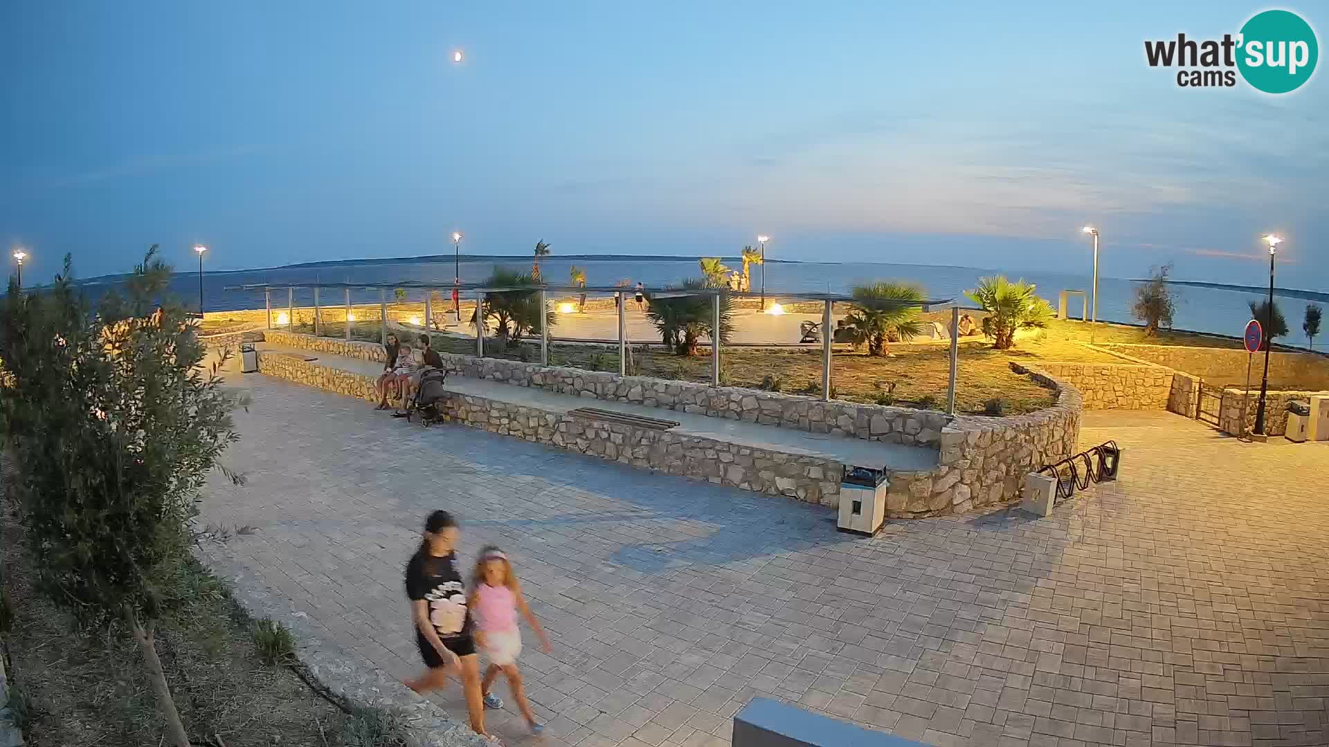 Web kamera Mandre – Ljetna pozornica Velika điga | Otok Pag
