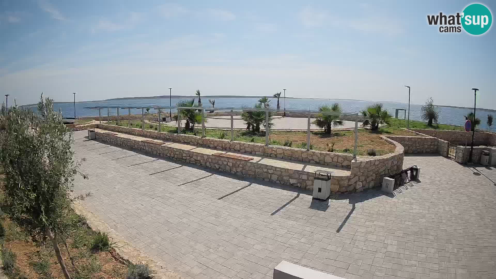 Spletna kamera Mandre – Poletni oder Velika điga | Otok Pag